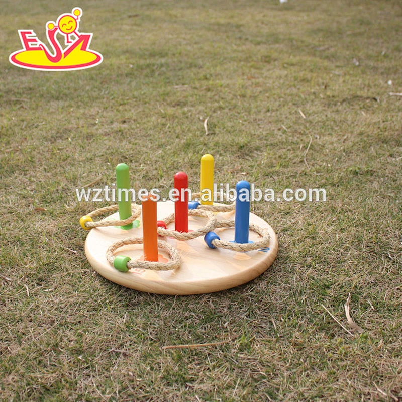 2018 new products educational kids wooden ring toss toy W01A159