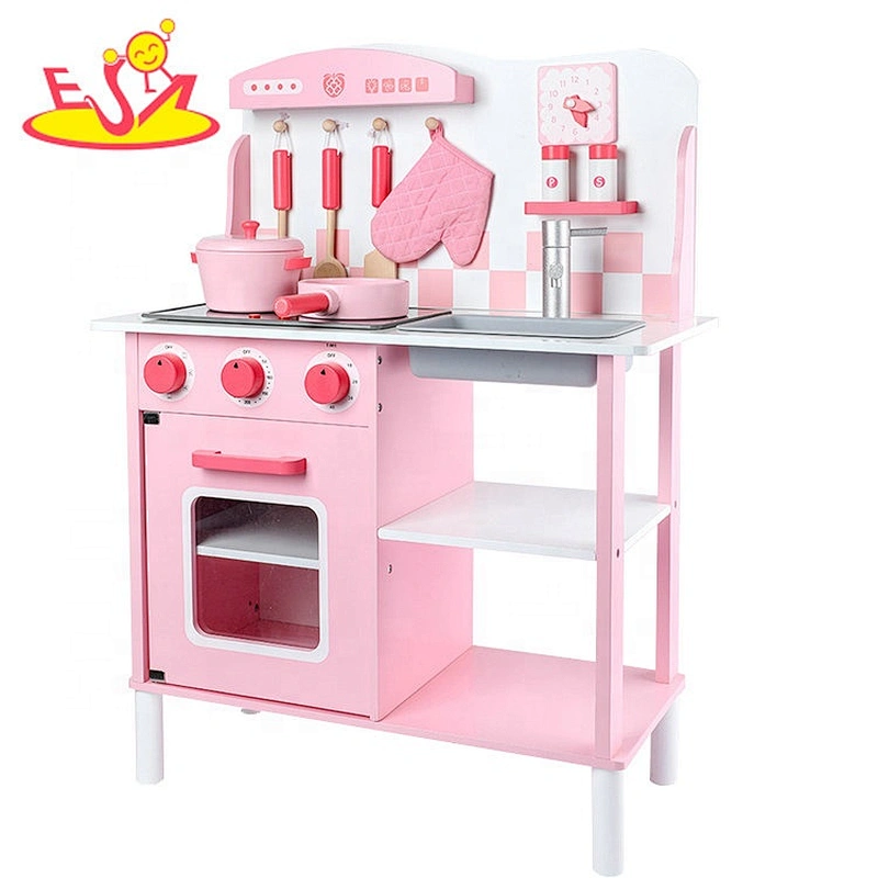 2019 New arrival children wooden pretend kitchen set for sale W10C472