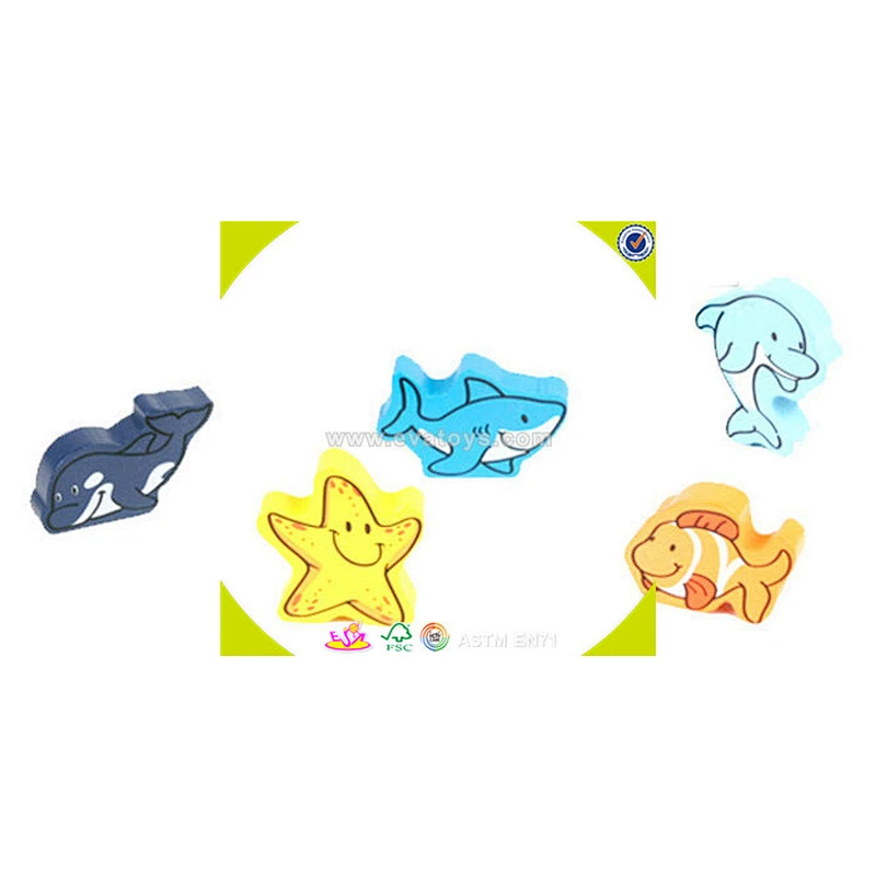 wholesale baby wooden animal block toy fashion kids wooden animal block toy children wooden animal block toy W13A072
