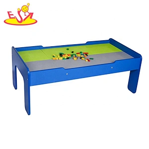 Customize educational wooden block activity table for children W04C182