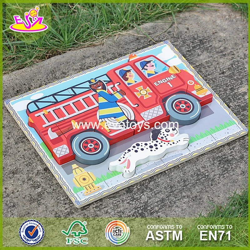 Wholesale cheap family title puzzle toy best gift baby wooden family title puzzle toy teaching aid jigsaw W14D009