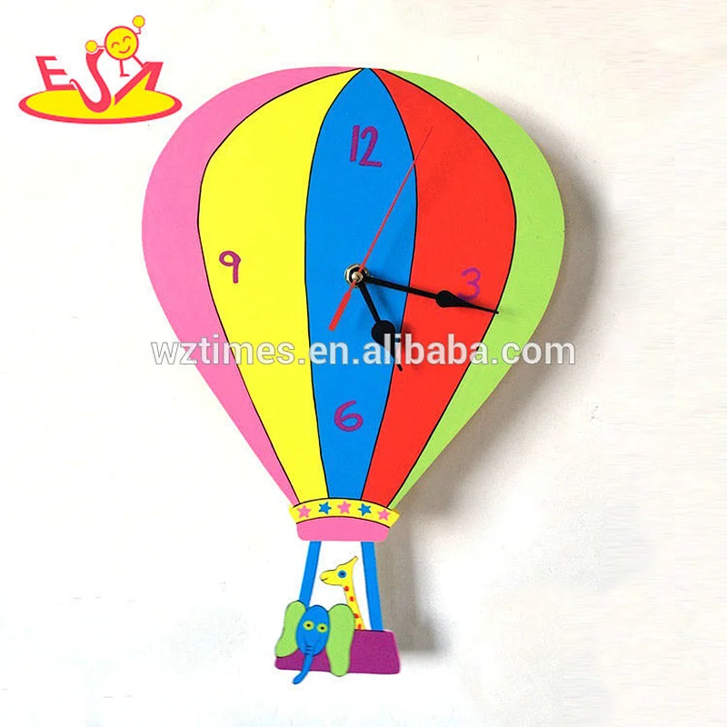 wholesale cartoon wooden wall clock for sale W14K039