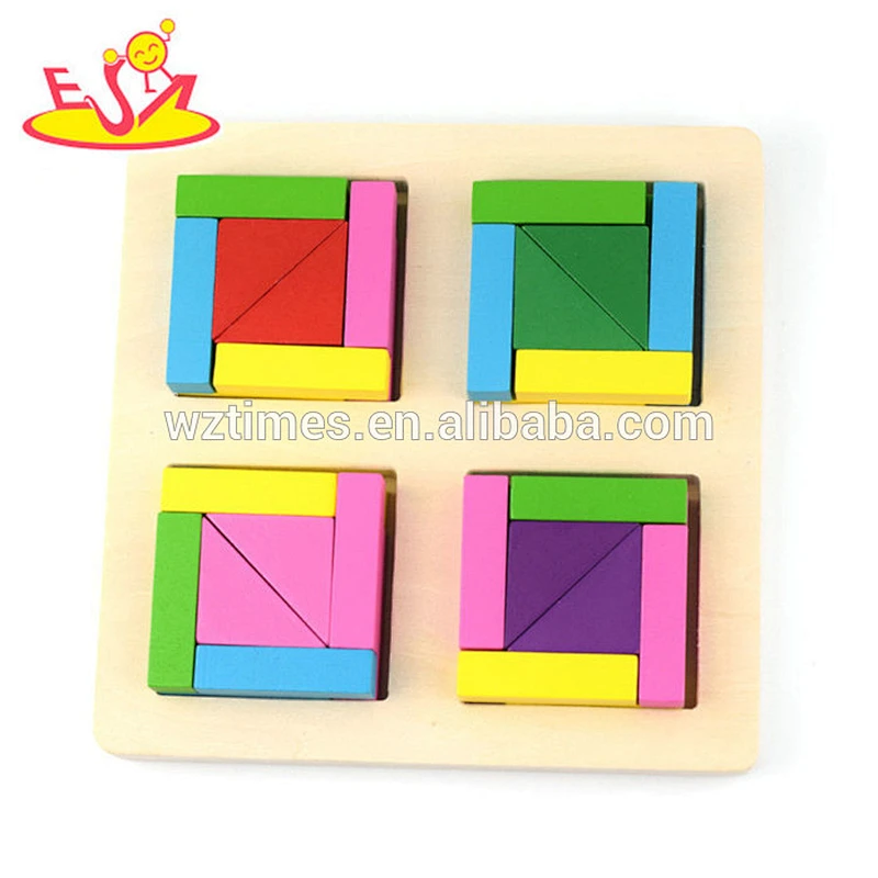 Wholesale hot sale diy shape puzzle toy intelligent 3d wooden Katamino toy for kids W14A188