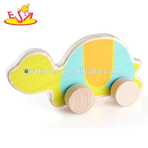 wholesale Best sale kids wooden animal toy cars high quality mini wooden animal toy cars for children W04A221