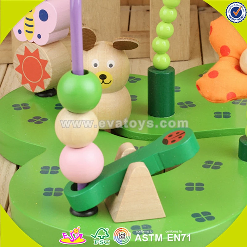 wholesale top fashion baby wooden toy beads popular kids wooden toy beads W11B073