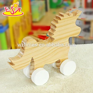 2018 wholesale baby wooden toy unicorn high quality kids wooden toy unicorn fashion children wooden toy unicorn W05B151
