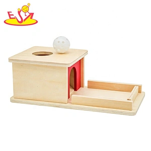 High quality baby Montessori wooden permanence box with tray W12F083