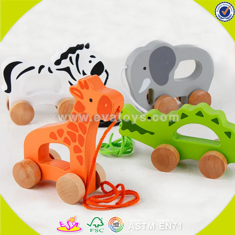Wholesale drag wooden toys popular drag wooden toys new drag wooden toys W05B082