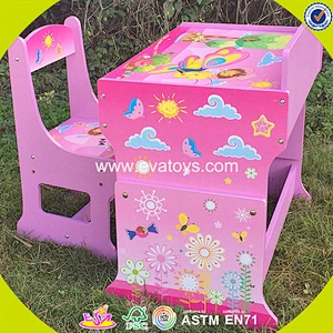 wholesale high quality baby wooden study table popular kids wooden study table W08G162