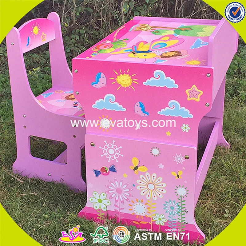 wholesale high quality baby wooden study table popular kids wooden study table W08G162