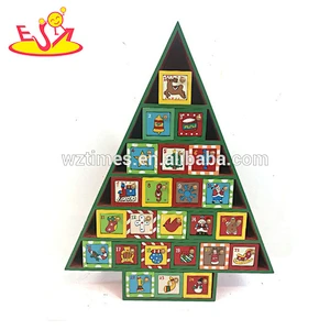 Wholesale best gift wooden christmas advent countdown calendar for children W09F011