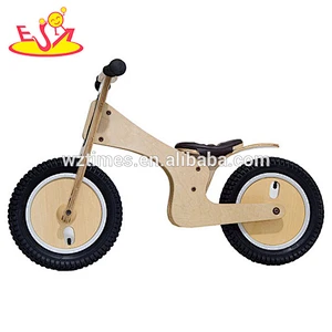 Wholesale fashion wood color baby wooden no pedals balance bike for training balance W16C058