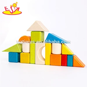 2018 Wholesale best educational wooden blocks toys preschool construct wooden blocks toys W13C034