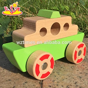 2018 wholesale environments protection miniature wooden car for kids W04A205