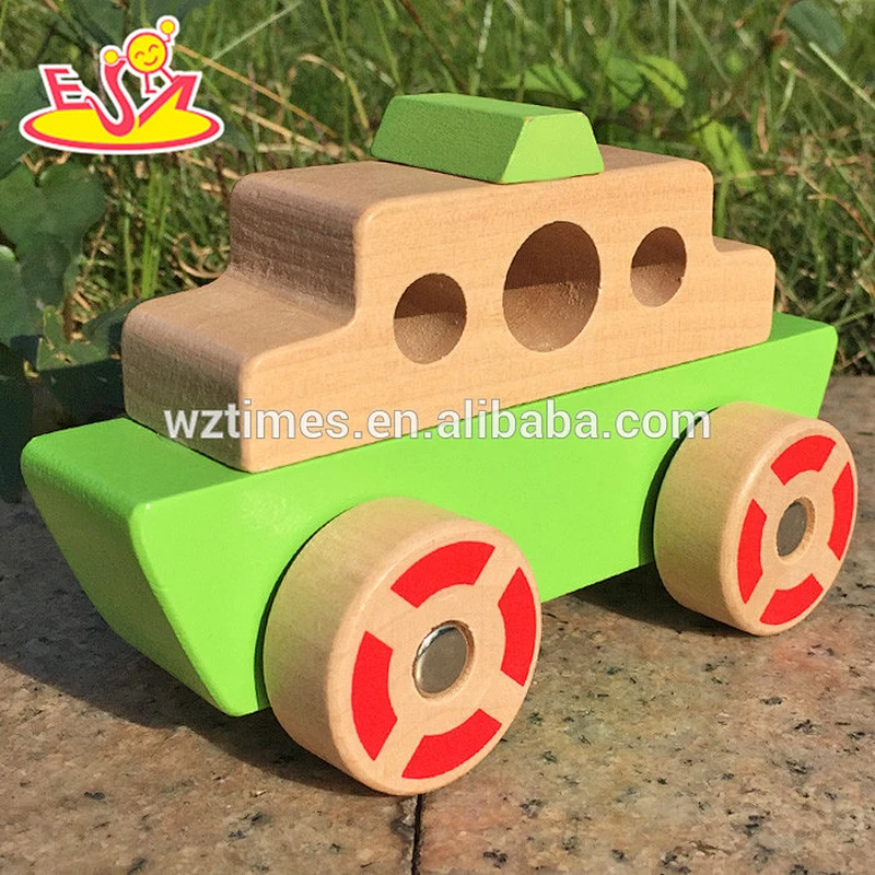 2018 wholesale environments protection miniature wooden car for kids W04A205