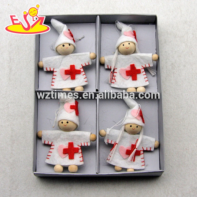 2018 wholesale baby wooden rag dolls, Christmas kids wooden rag dolls, new fashion children wooden rag dolls W02A219