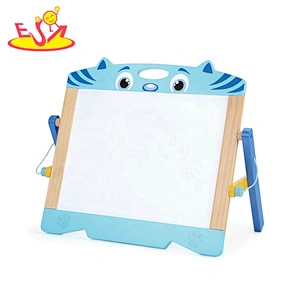 Early educational double sided wooden drawing board toy for children W12B118