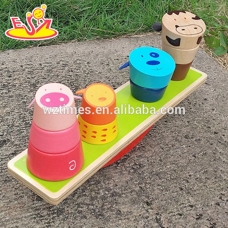 Hölzernes Balancierspielwaren des besten Entwurfs des Babys groß W11F001