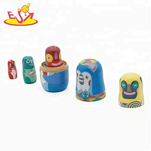 New design handmade wooden russian dolls for kids W06D111