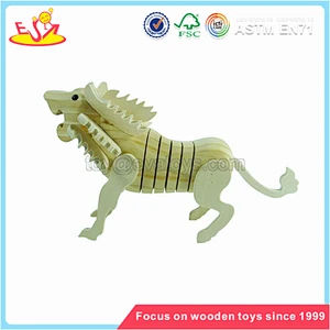 Wholesale most popular educational toddler wooden elephant painting toy for fun W03A036