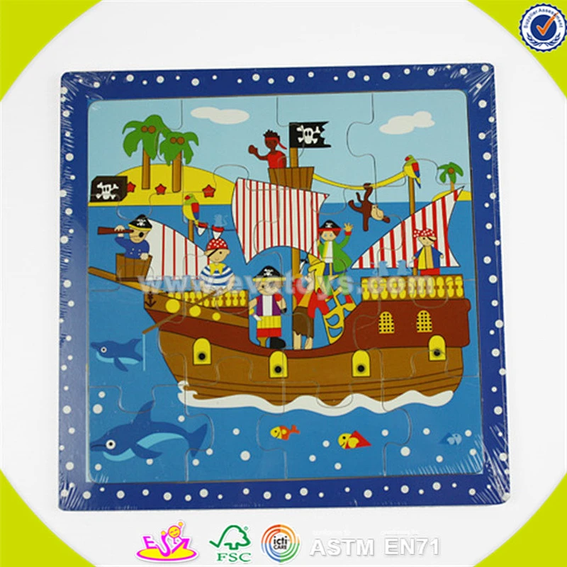 wholesale educational wooden car puzzle toy top sale toddler jigsaw geme fashion style wooden car puzzle toy W14C053
