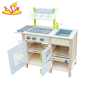 Neues Design doppelseitige Spielküche aus Holz für Kinder W10C255