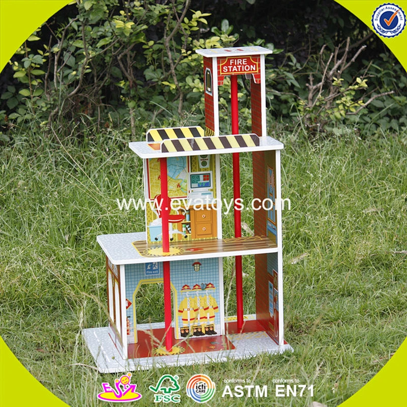 2018 wholesale baby wooden dollhouse top fashion children dollhouse W06A144