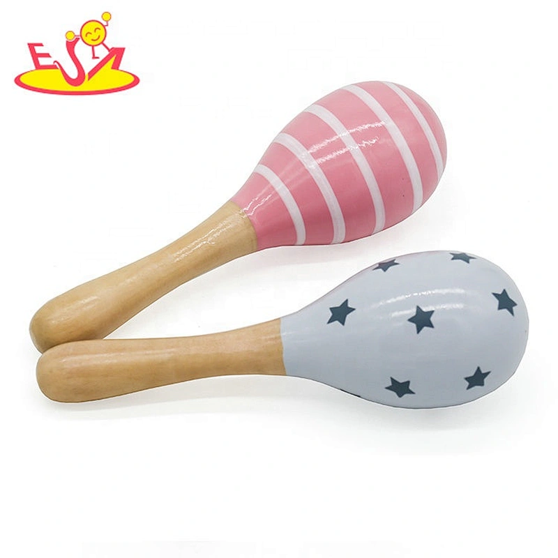 Most popular wooden maracas instrument for kids W07I148