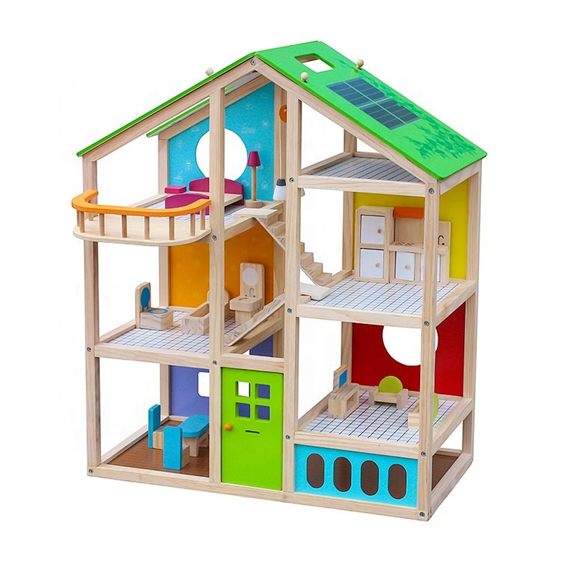 Beste Zubehör Kinder Miniatur Holz Puppenhaus Kits für Großhandel W06A281