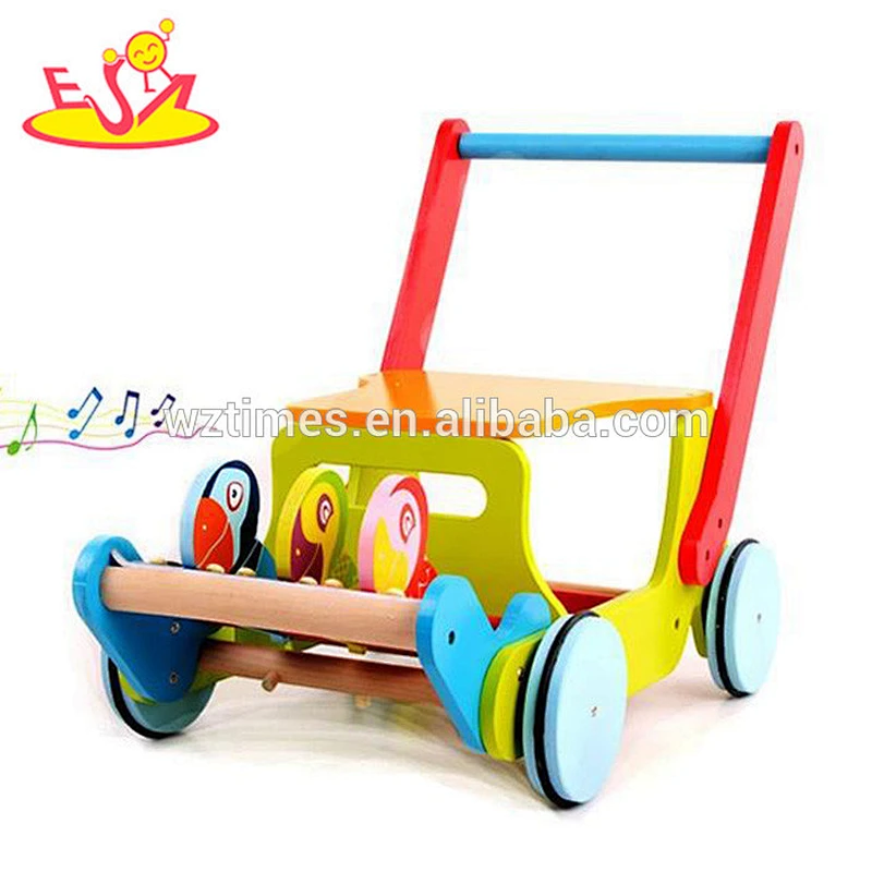 wholesale baby wooden toy walker cheap kids wooden toy walker outdoor children wooden toy walker W16E021