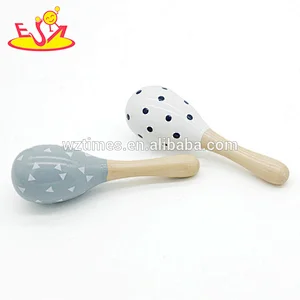 2018 Wholesale traditional music instrument wooden cheap maracas for baby W07I133