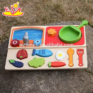 wholesale preschool play food wooden cooking toys new design wooden cooking toys for kids W10B187