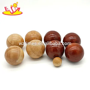 Most popular children wooden outdoor ball for throwing W01A306