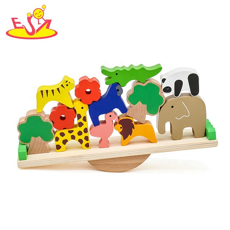Großhandel aus Holz pädagogische Tiere Balance Blocks Spielzeug für Kinder W11F052