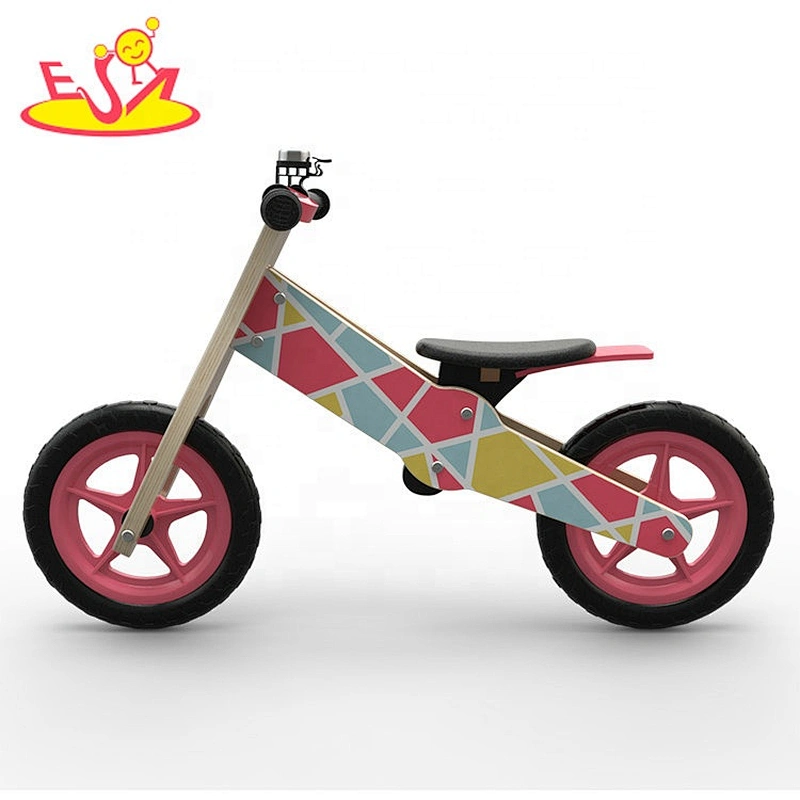 New design pink wooden girls balance bike for wholesale W16C275