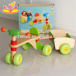 wholesale best sale wooden children four wheels car most popular baby wooden four wheels car W16A020