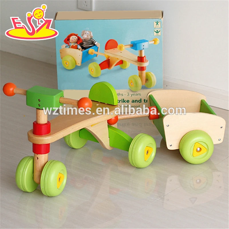 wholesale best sale wooden children four wheels car most popular baby wooden four wheels car W16A020