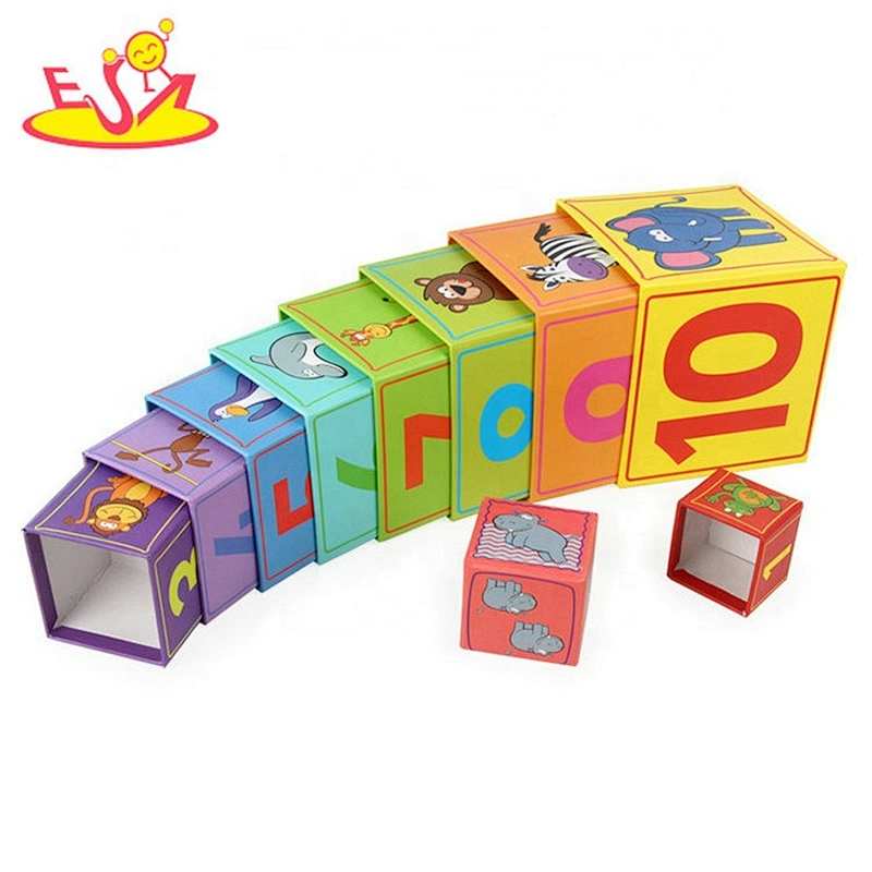 2019 New design educational wooden stacking games for kids W13D220