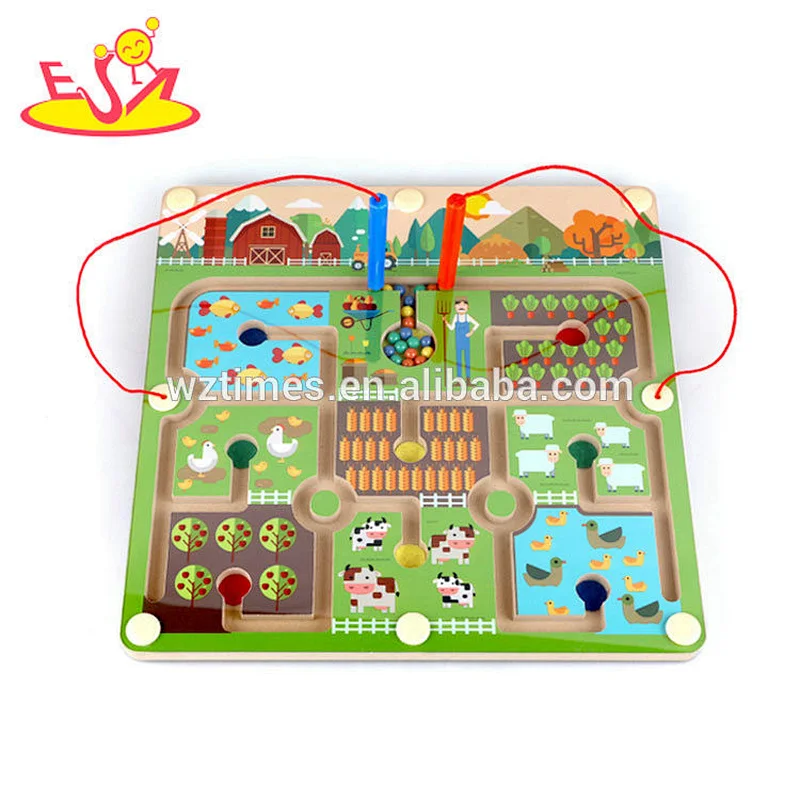 New hottest intelligent toys mini wooden ball maze game for kids W11H025