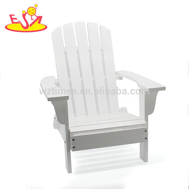 New design white wooden kids beach chair for wholesale W08G241