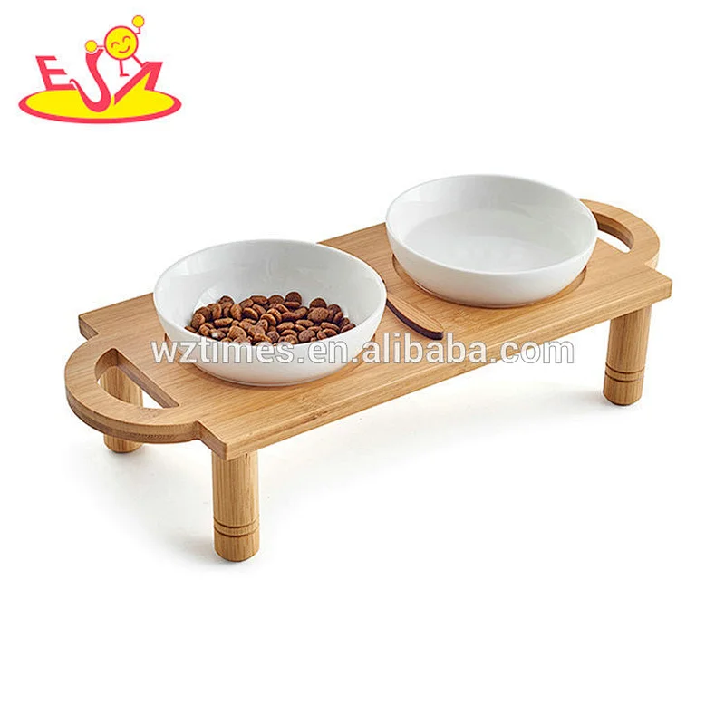Wholesale cheap sale education animal use wooden automatic pet feeder W06F061