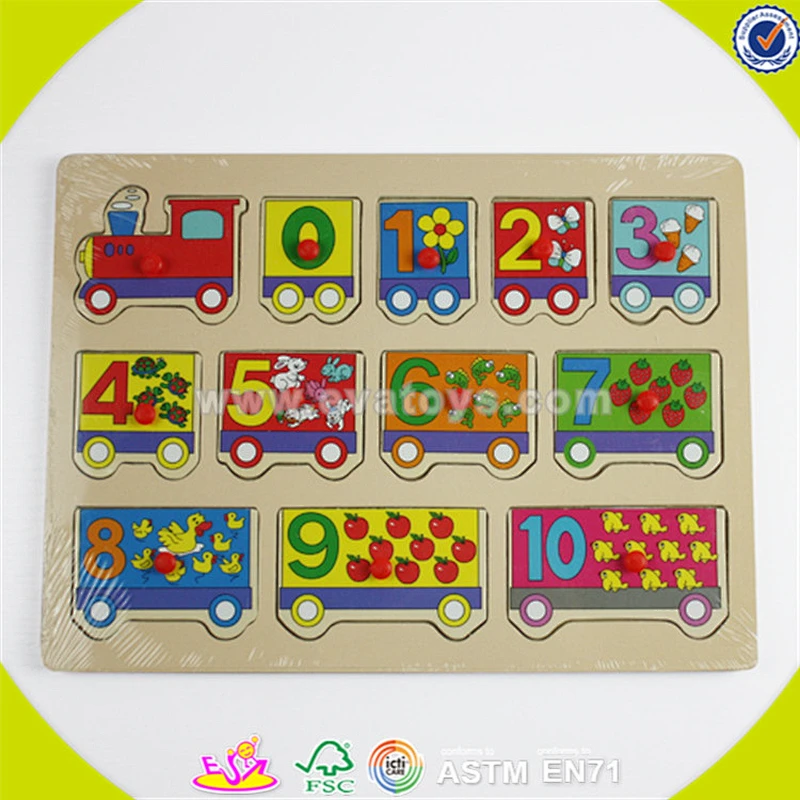 wholesale educational jigsaw wooden abc learning toys for kids W14B024