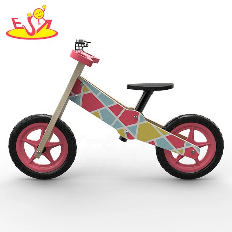 high quality pink wooden push bicycle with customize W16C274
