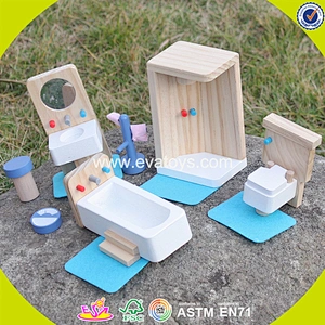New design miniature wooden doll house furniture for kids W06B054