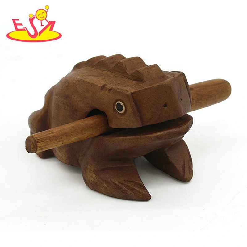 New items frog shaped wooden temple block instrument for wholesale W18A041