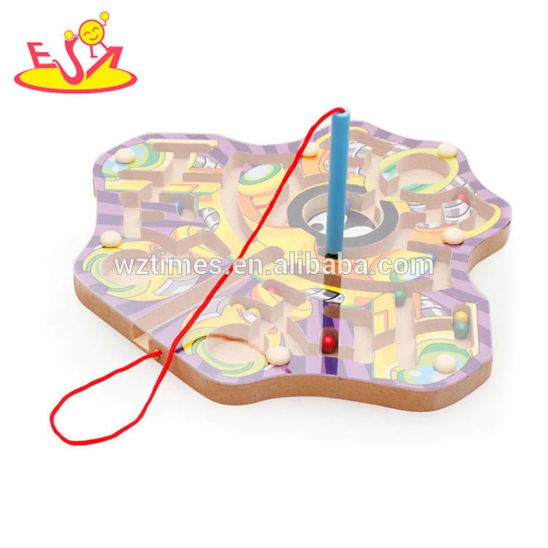 wholesale funny kids wooden magnetic maze board best magnetic maze board W11H028