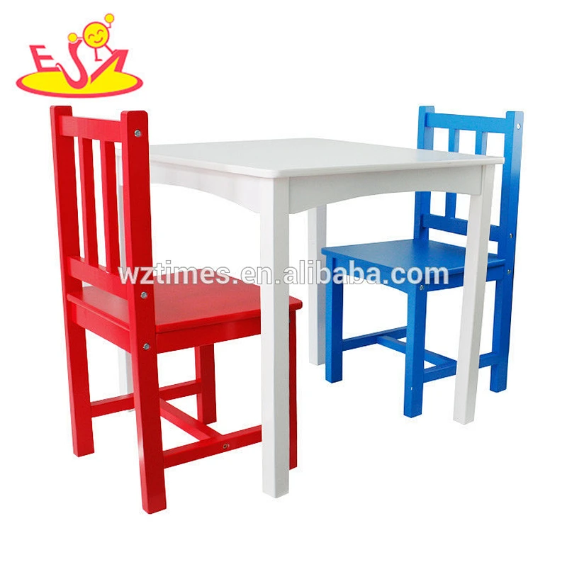 Wholesale hot wooden study table and chairs set,simple style kids table and chairs set,top sale table and chairs set W08G223