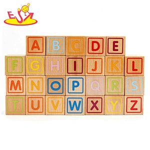 Wholesale 26 pcs early learning wooden alphabet puzzle blocks toy for children W13A138