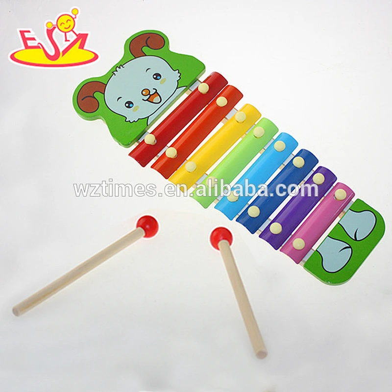 Wholesale baby best choice wooden xylophone toy 8 small knock piano sound wooden xylophone toy W07C034
