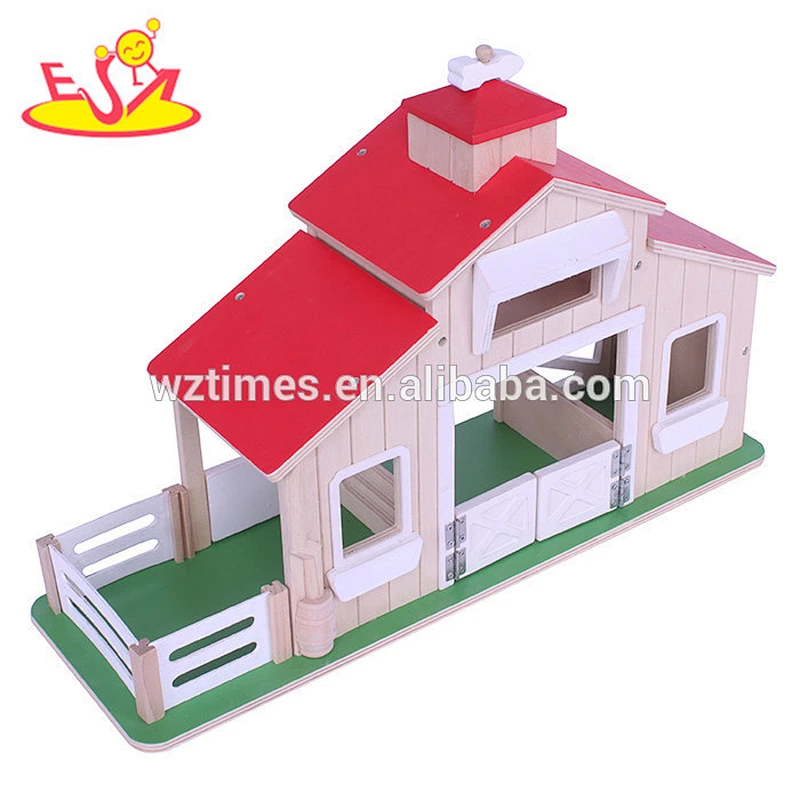 wholesale high quality baby wooden toy farm hot sale kids wooden toy farm W06A127